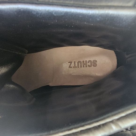 Schutz cory quilted lace up chunky heel combat boots - Picture 7 of 12